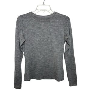 Segments Merino Wool Long Sleeve Base Layer Top Shirt Size Small Grey